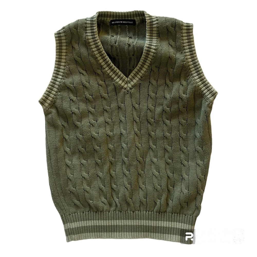 Brandy Melville Sage Green Sweater Vest